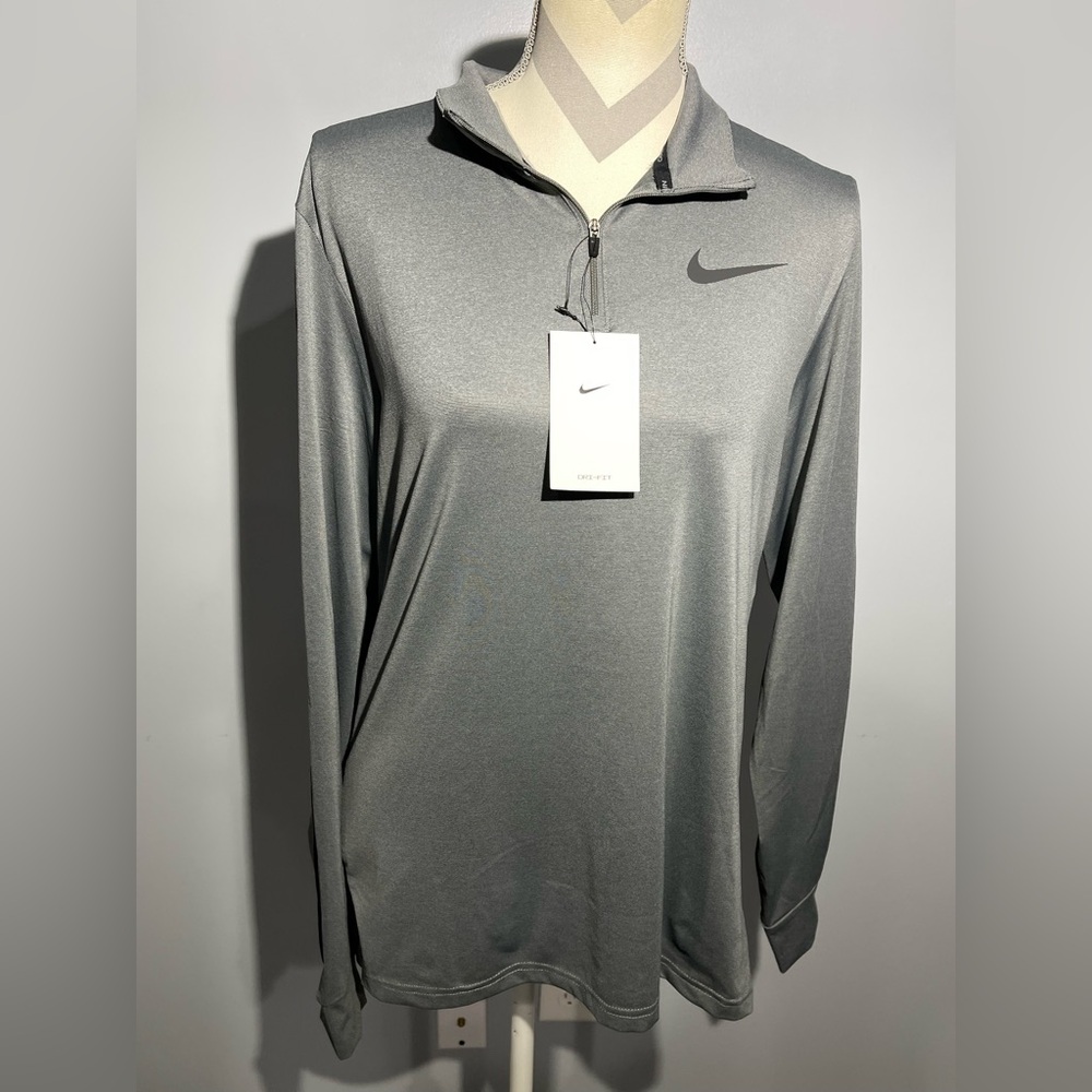 Nike Silver Quarter-Zip Top